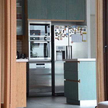 COCINA ENCINA VELADA TURQUESA