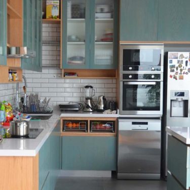 COCINA ENCINA VELADA TURQUESA